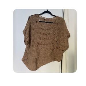 Vintage asymmetric distressed knit top, Rick owens style y2k grunge, oversized